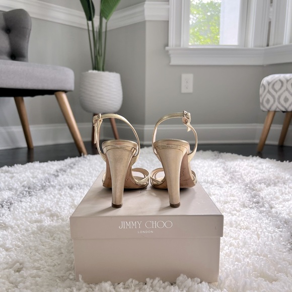 JIMMY CHOO***SOLD***100 Gold Leather Strappy Sandals 36 💕 - Picture 4 of 8